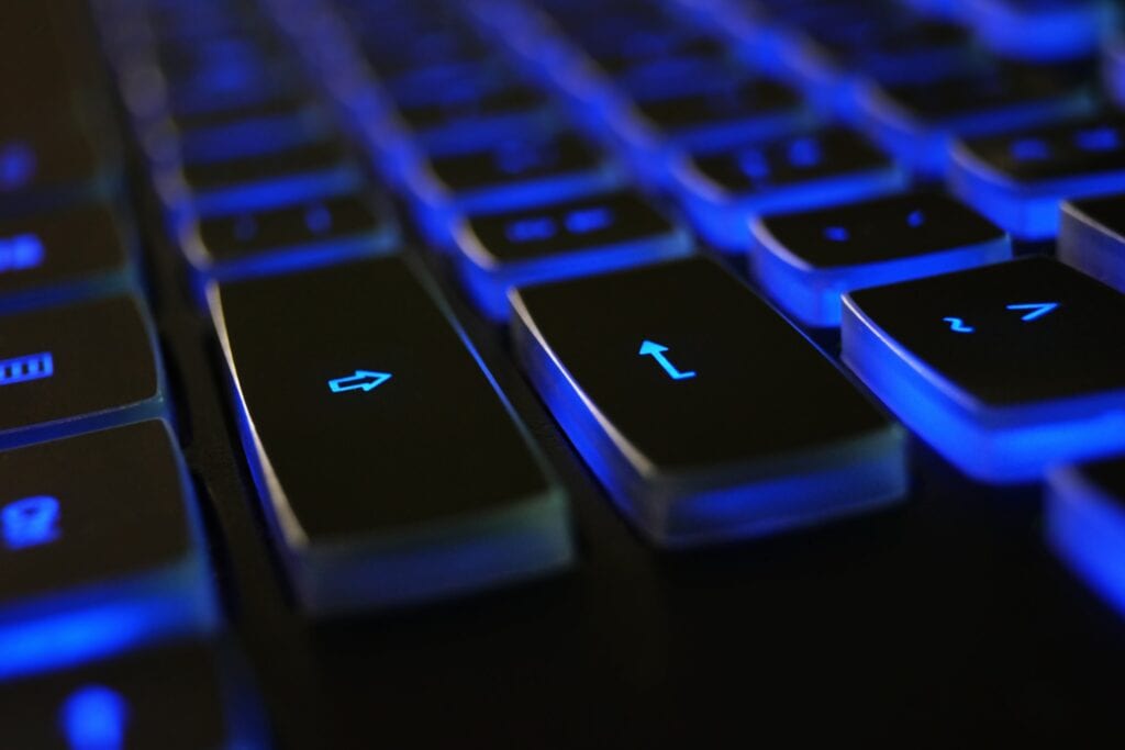 A close up of the keys on a keyboard